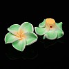 Handmade Polymer Clay 3D Flower Plumeria Beads CLAY-Q192-15mm-M-2