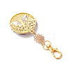 Natural Amethyst Chips Beads & Alloy Tree of Life Pendant Decorations HJEW-JM03129-01-4