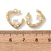 Brass Micro Pave Cubic Zirconia Pendants KK-A295-02A-G-3