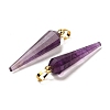 Natural Amethyst Pointed Pendants G-D089-01G-05-2