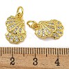 Rack Plating Brass Micro Pave Cubic Zirconia Pendants KK-I718-27G-03-3
