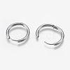 Tarnish Resistant 304 Stainless Steel Huggie Hoop Earring Findings STAS-I097-051A-2