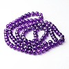 Drawbench Transparent Glass Round Beads Strands X-GLAD-Q012-8mm-20-2