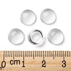 Transparent Half Round Glass Cabochons X-GGLA-R027-8mm-5