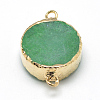 Natural Druzy Agate Links connectors LS-G-Q500-04-2
