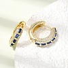 Brass Micro Pave Cubic Zirconia Hoop Earrings KK-CBA8324-22G-4