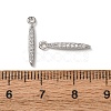 Brass Micro Pave Clear Cubic Zirconia Pendants KK-C253-08P-3