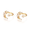 Adjustable Brass Finger Rings RJEW-G096-37G-1