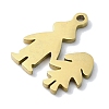 304 Stainless Steel Charms STAS-C097-31G-2