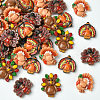 40Pcs 4 Styles Thanksgiving Resin Cabochons RESI-SC0036-39-7