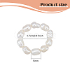 1Pc Natural Pearl Beaded Stretch Finger Ring for Women RJEW-AN0001-02-2