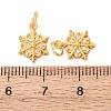 Brass Micro Pave Cubic Zirconia Charms KK-C157-21G-3