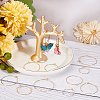 40Pcs 4 Style Brass Hoop Earrings Findings KK-BBC0002-41-5