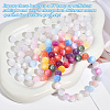 210Pcs 7 Colors Transparent Resin UV Reactive Beads RESI-PA0001-40A-6