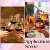 Acrylic Mirror Wine Glass Charms AJEW-SC0002-53B-03-5