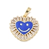 Rack Plating Brass Micro Pave Clear Cubic Zirconia Pendants KK-A224-15G-05-1