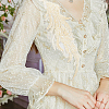 Leaf Polyester Embroidery Lace Appliques DIY-FG0003-90B-5