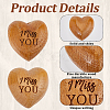 2Pcs Beech Wood Display Decorations AJEW-CN0002-86-6