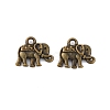 Vintage Elephant Charms PALLOY-ZN-47017-AB-FF-1