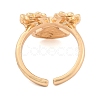 Christmas Theme Alloy Enamel Open Cuff Ring RJEW-C106-02B-KCG-3