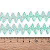 Electroplate Transparent Glass Beads Strands EGLA-N056-03A-10-4