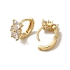KC Gold Plated Brass Micro Pave Cubic Zirconia Hoop Earring EJEW-L271-11KCG-06-2