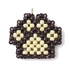 Beaded Paw Print Charms PALLOY-MZ00573-02-1
