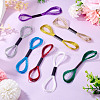 8 Skeins 8 Colors 6-Ply Polyester Metallic Embroidery Floss DIY-TAC0020-73-5