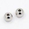 Tarnish Resistant 304 Stainless Steel Smooth Round Beads X-STAS-M006-01A-1