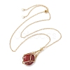 Crystal Stone Cage Pendant Necklaces NJEW-JN04766-02-2