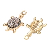 Brass with Enamel Pendants KK-CBA61F8-04G-03-2