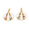 Brass Micro Pave Cubic Pendants KK-Z140-15G-1