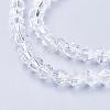 Clear Glass Bicone Beads Strands X-GLAA-S026-07-2