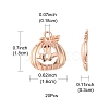 20Pcs Halloween Pumpkin Jack-O'-Lantern Alloy Pendants TIBEP-YW0001-43RG-4