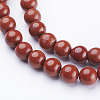 Natural Red Jasper Round Beads Strands X-GSR6mmC011-2