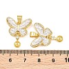 Brass Micro Clear Cubic Zirconia Peg Bails Pin Pendants KK-CBA6A75-51B-G-3