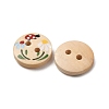 2-Hole Printed Opaque Resin Buttons RE-CBABDF1-20-2