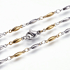 304 Stainless Steel Chain Necklaces STAS-P164-22GP-2