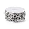 Tarnish Resistant 304 Stainless Steel Textured Cable Chains CHS-H012-01P-2