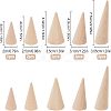 10Pcs 5 Style Wooden Ring Displays RDIS-FG0001-18-2