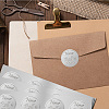 Round Plastic Silver Foil Embossed Picture Stickers DIY-WH20008-004-6