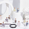 10Pcs Mixed Gemstones Chips in Skull Glass Bottle Display Decorations DJEW-AR0001-08-4