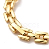 Glass Rectangle Link Chain Bracelet with Panther Chains BJEW-I309-01-5