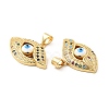 Brass Micro Pave Cubic Zirconia Pendants KK-H441-55G-02-3