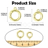 6Pcs 2 Styles Rack Plating Brass Spring Gate Clasps KK-CJ0002-61-2