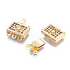 Brass Box Clasps KK-S356-311-NF-4
