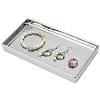 Rectangle Electroplate Ceramics Jewelry Display Plate STAS-WH0027-79-1