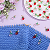 32Pcs Transparent Acrylic Strawberry Pendant Decorations HJEW-HY0001-24-4