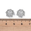 Brass Micro Pave Cubic Zirconia Beads Caps LS-KK-B087-16B-P-3