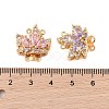 Brass Micro Pave Cubic Zirconia Box Clasps KK-B100-035G-3